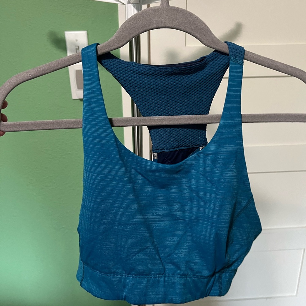 Outdoor Voices Blue Racerback Sports Bra